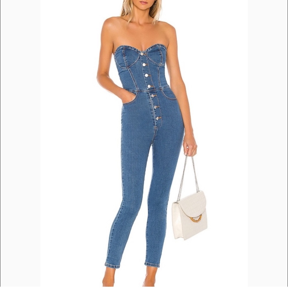 Superdown denim jumpsuit
